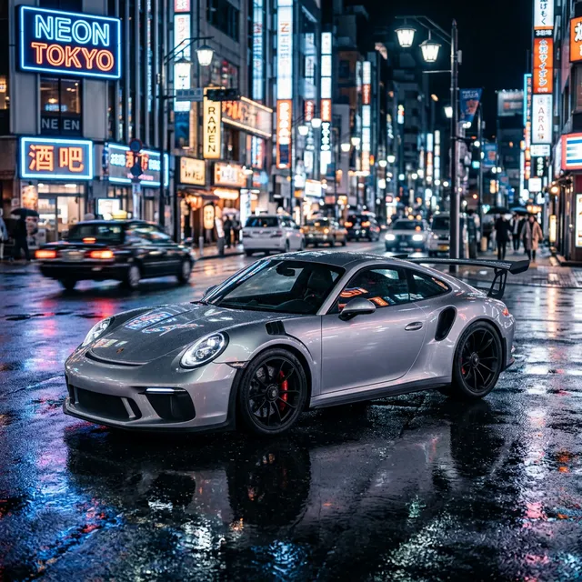 Silver Sports Car